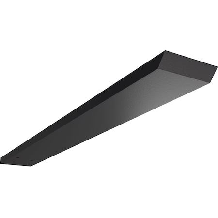 Ekena Millwork 2 1/2"W x 20"D Hidden Floating Steel Heavy Duty Bracket, Powder Coated Black BKTM02X20HFPBL